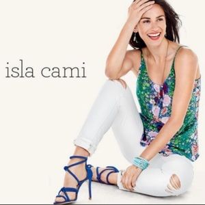 Cabi #5126 Isla Cami Floral Trellis Tank Top Floral Print Button Front XL